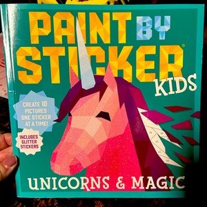 New- UNICORN Paint by Sticker & Numbers for Kids Activity Book